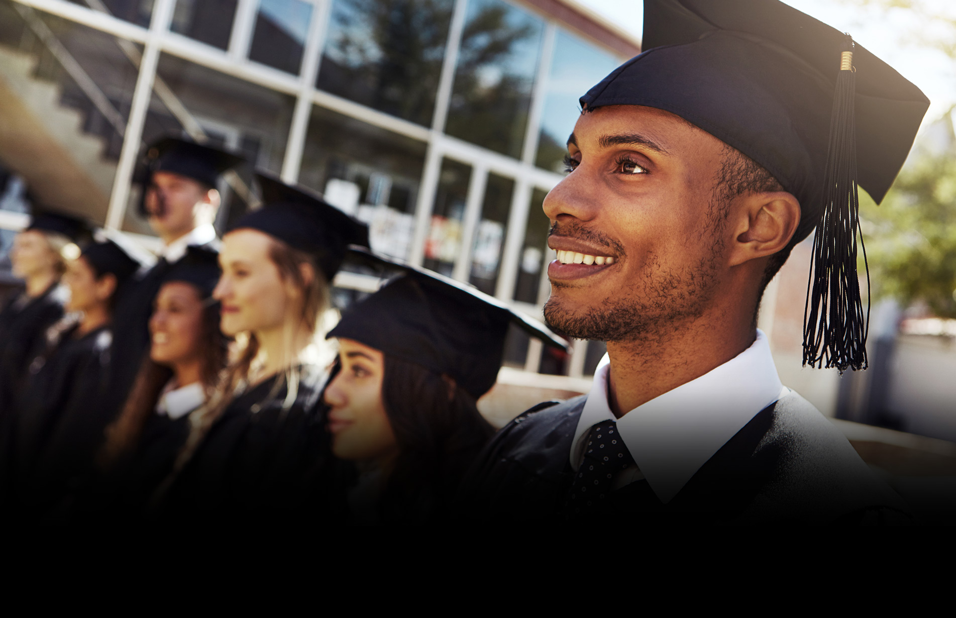 students at graduation